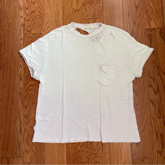 Free People | Lucky Distressed Cutout Tee - Picture 1 of 8